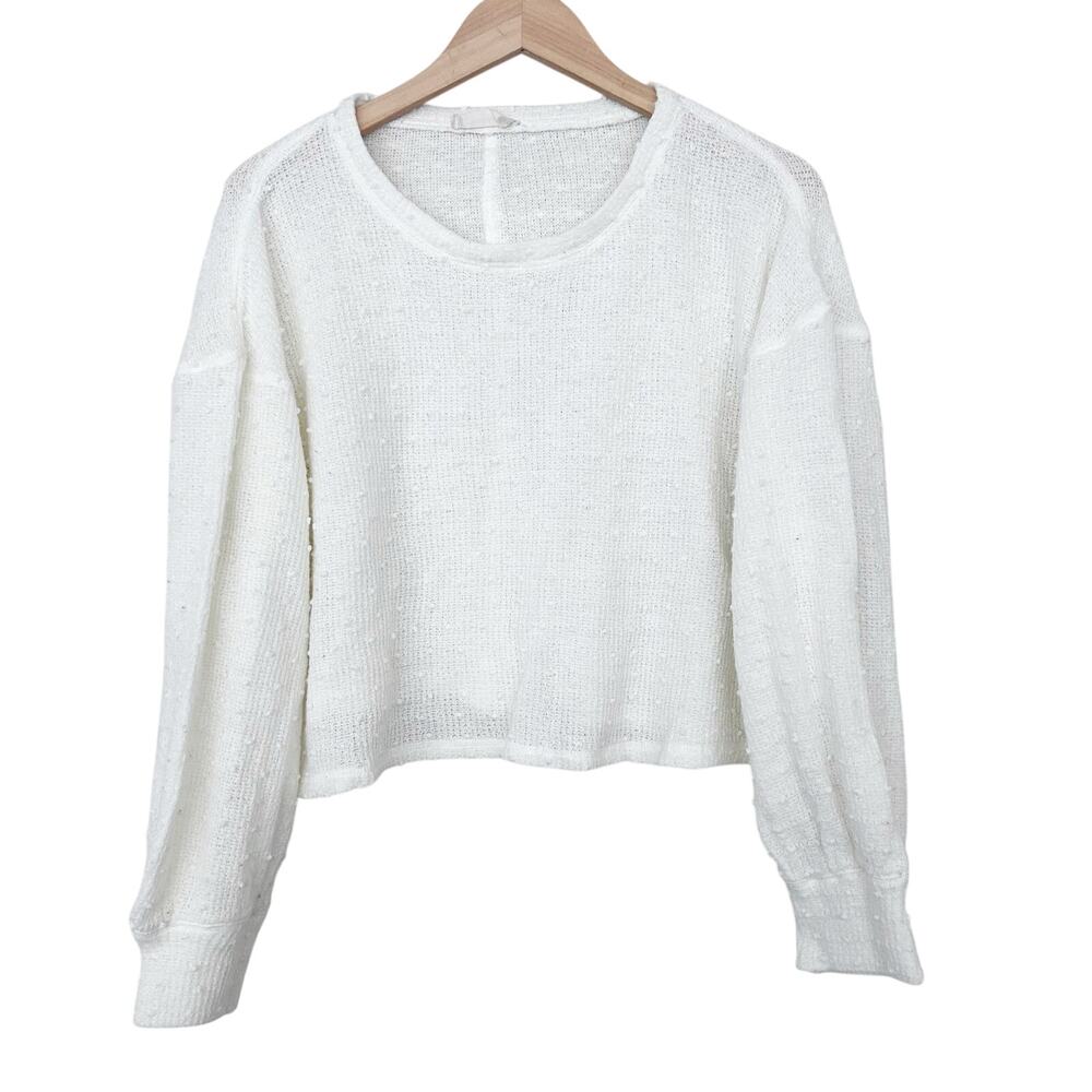 Altard State White Knit Sweater Sz L